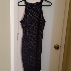 Little black sparkling cocktail dress